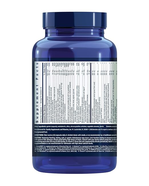 Life Extension Mix™ Capsules Without Copper, high Potency, Advanced Vitamin, Mineral, Fruit & Vegetable Formula, Vitamin B, C, D, E, for Whole-Body Health, Healthy Aging, Gluten-Free, 360 Capsules