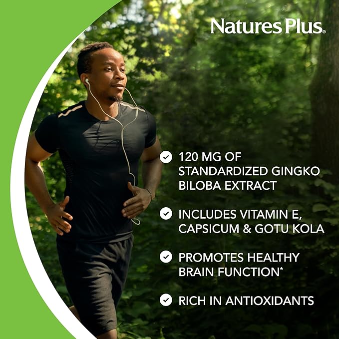 Natures Plus Gingko-Combo 120 mg, 60 Vegan 60 Servings
