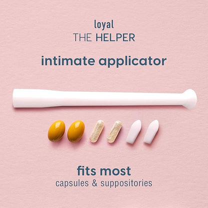 Loyal The Helper Vaginal Suppository Applicators | Efficient | Compact | Comfortable | Fits Most Brands, Pills, Tablets and Boric Acid Suppositories (30-Pack)