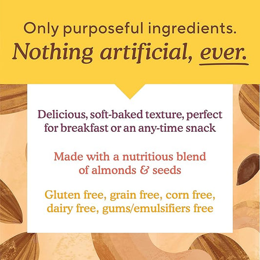 Almond Flour Snack Bars (Peanut Butter Chocolate) with Organic Coconut Oil, Chia Seeds, Sunflower Seeds, and Flax Seeds, 6oz, 3 Count