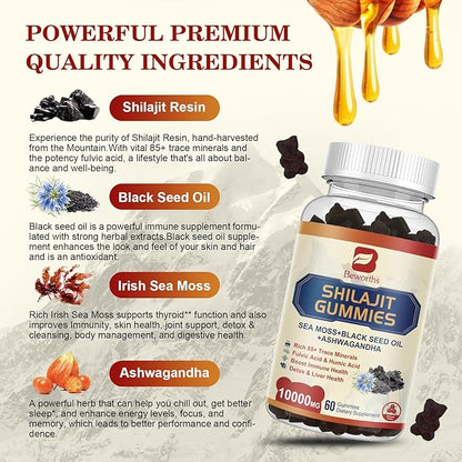 Shilajit Resin Gummies, Shilajit Irish Sea 85+ Trace