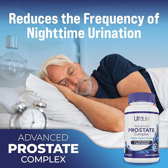 Advanced Saw Palmetto Prostate Supplement for Men w/Beta Sitosterol + #1 Rated Best Health Formula to Reduce Urge for Frequent Urination, DHT Blocker, Improve Sleep, Performance- 90 Capsules