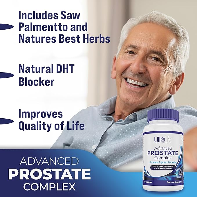 Advanced Saw Palmetto Prostate Supplement for Men w/Beta Sitosterol + #1 Rated Best Health Formula to Reduce Urge for Frequent Urination, DHT Blocker, Improve Sleep, Performance- 90 Capsules
