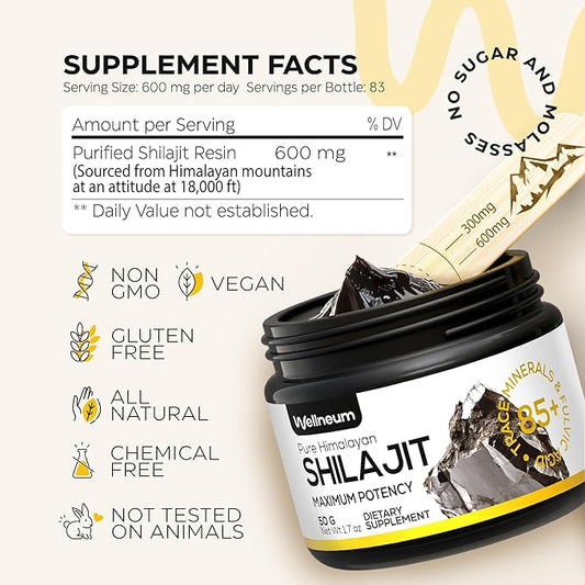 Shilajit Resin - Shilajit Pure Himalayan 83 Servings/50g Servings/50g