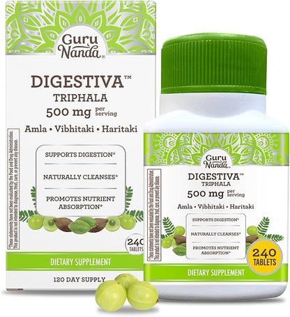 GuruNanda Digestiva Triphala (240 Tablets) & (2 Fl