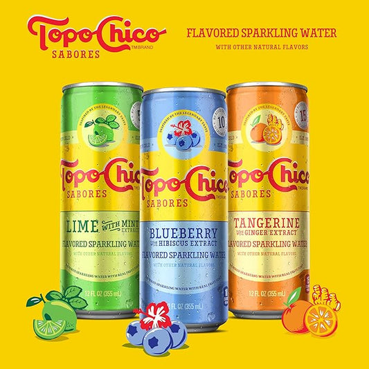 Topo Chico Sabores Tangerine with Ginger Extract 12oz 8pk
