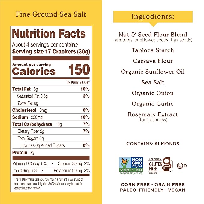 Simple Mills Almond Flour Crackers, Family 7 Ounce 2)