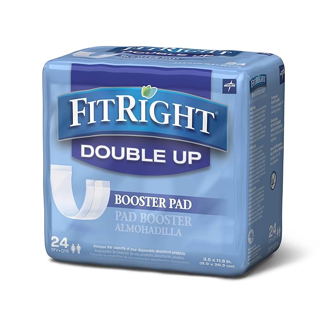 Medline Double-Up Incontinence Liners, 24 Count 8)