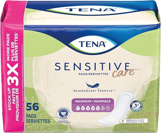Tena Sensitive Care Maximum Absorbency Incontinence/Bladder 56 Count