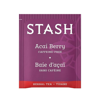 Stash Tea Acai Berry Herbal Tea - Naturally Caffeine Free, Non-GMO Project Verified Premium Tea with No Artificial Ingredients, 18 Count (Pack of 6) - 108 Bags Total
