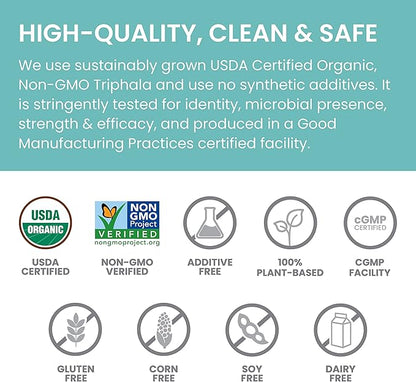 Himalaya Organic Triphala, 2 Month Supply, 688 mg, 60 Caplets