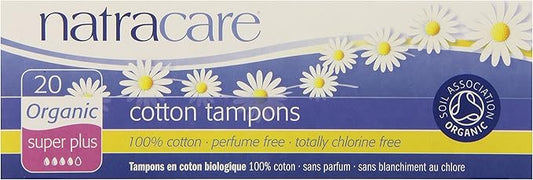 Natracare Organic Cotton Tampons, Super Plus, 20 Count