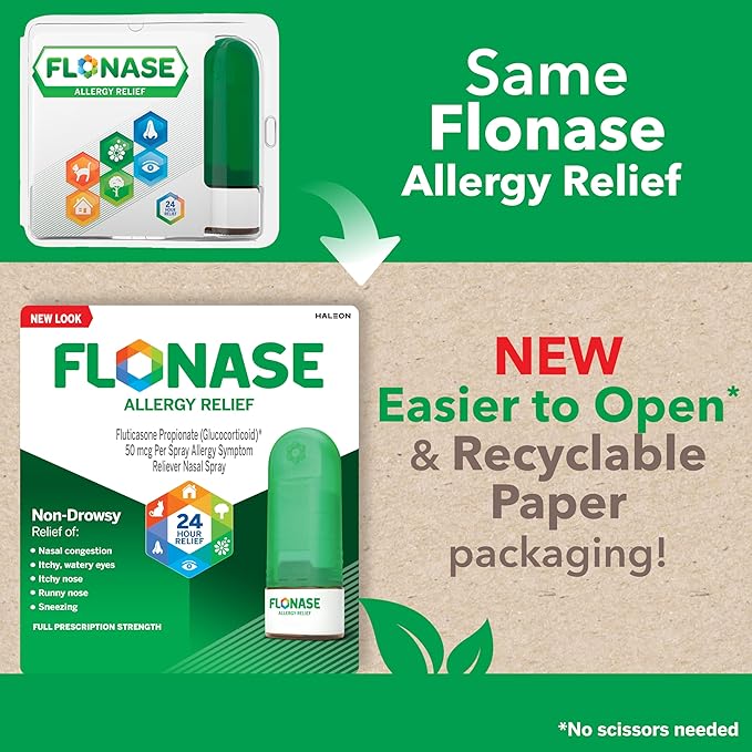 Flonase Allergy Relief Nasal Spray, 24-Hour 72 Sprays