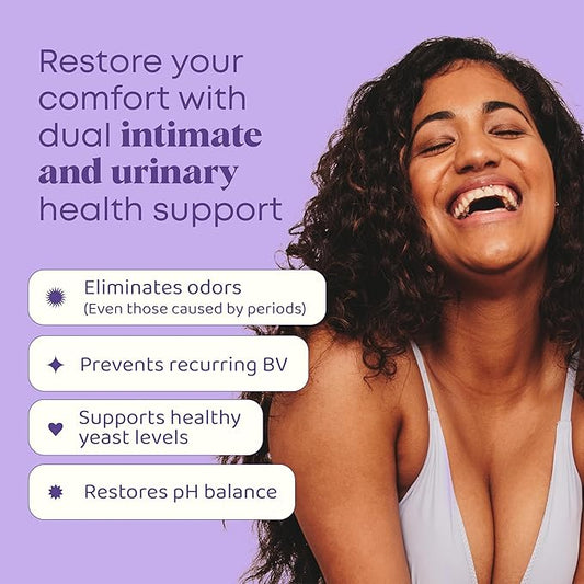 JoySpring Women's Vaginal Odor Eliminator & pH Balance | Probiotic with Cranberry, Hibiscus & Lactobacillus for Vaginal Odor Treatment | 30 Servings