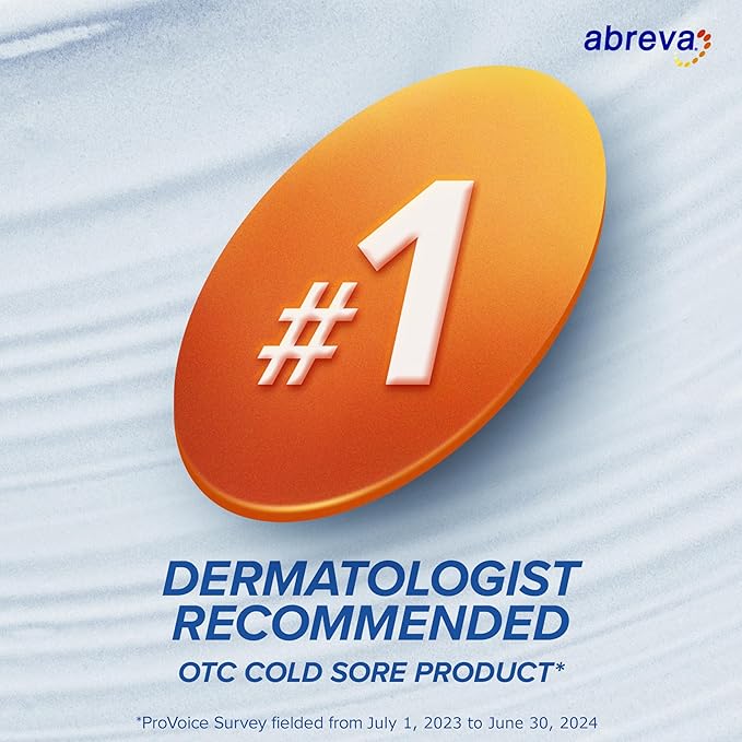 Abreva 10 Percent Docosanol Cold Sore 2.5 Days 0.07 oz 2