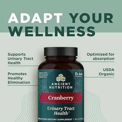 Ancient Nutrition Cranberry Pills for Women, 60 Capsules