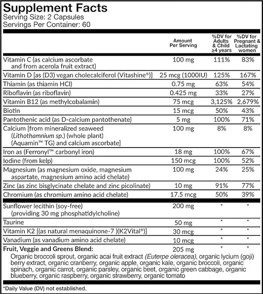 Dr. Fuhrman's Gentle Prenatal Multivitamin & Mineral Supplement with Iron - 120 capsules
