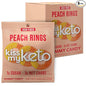 Kiss My Keto Gummy Peach Rings Candy – 1g Sugar, Low Carb, High Fiber, non-GMO Peach Ring Candy – Healthy Peach Gummy Rings, Bag of Peach Rings – Peach Rings Candy Bulk Peach Rings Bulk (8-Pack)