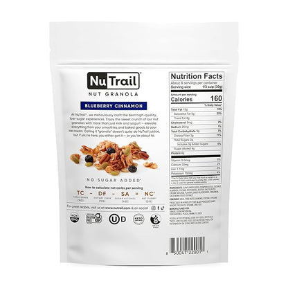 NuTrail Nut Granola, Blueberry Cinnamon, No 8 oz. 6 Count
