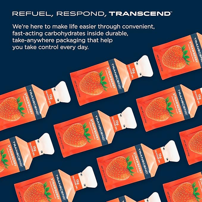 Transcend Foods Strawberry Gel (1.1 oz, 24) Energy