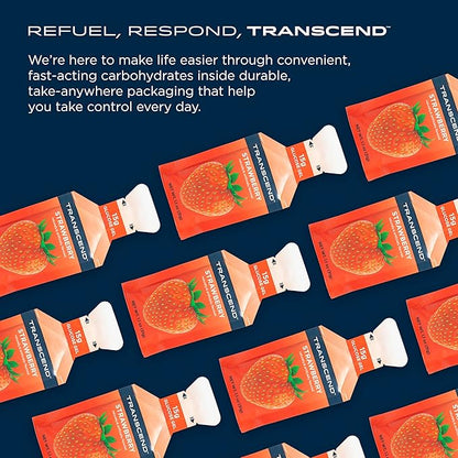 Transcend Foods Strawberry Gel (1.1 oz, 24) Energy