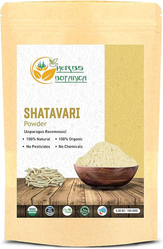 Shatavari Powder Organic Asparagus Racemosus 5.3 oz 150 GMS