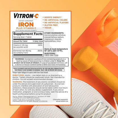 Vitron-C Iron Supplement, Once Daily, High 60 Count