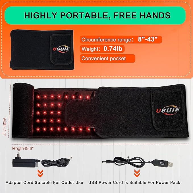 Red Light Therapy Belt, Infrared Light 10000 mAh