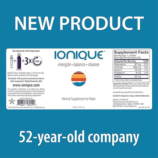 NEW Ionique Mineral Supplement for Water 2 oz