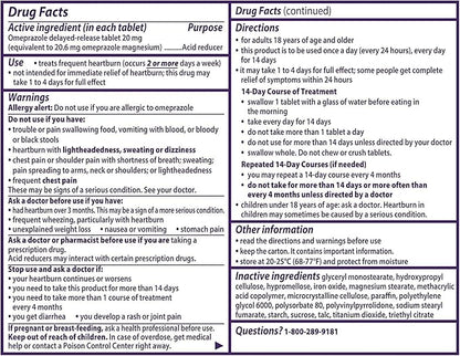 Prilosec OTC, Omeprazole Delayed Release, Acid 24 Hour 1 Doctor 42 Count 2)