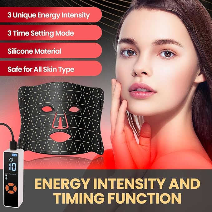 LED Face Mask Light Therapy, Enhance 3 Light