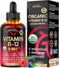 USDA Organic Vitamin B12 Sublingual Drops 5000 mcg 2 Month 2 fl