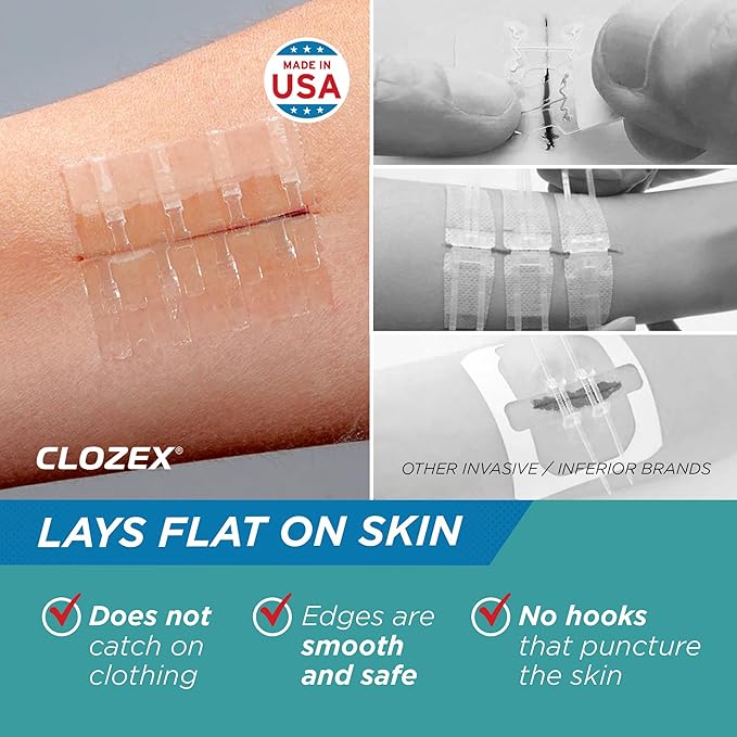 Clozex Pediatric Laceration Closures 3 Individual 2 3/8 3/8 Inches