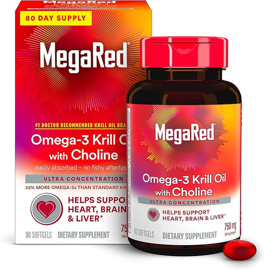 MegaRed Krill Oil 750mg Omega 3 1 Dr 80 Softgels (1)