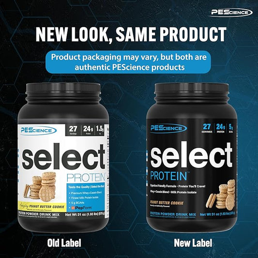 PEScience Select Protein, Peanut Butter Cookie, 27 Servings, Premium Whey and Casein Blend, 31 oz