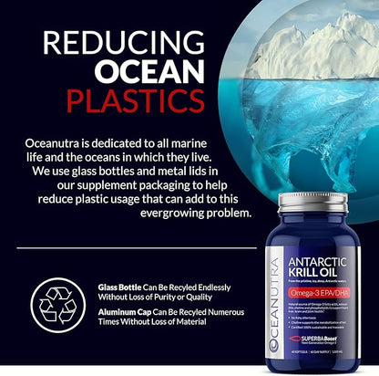 100% Pure Krill Oil 1000MG 60-Day 56% Phospholipids 3 EPA