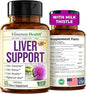 Liver Cleanse Detox & Repair Milk Thistle Supplement. Liver Support with Digestive Enzymes, Artichoke Extract, Dandelion Root Supplement. Milk Thistle Liver Detox & Liver Cleanse. 60 Liver Health Caps