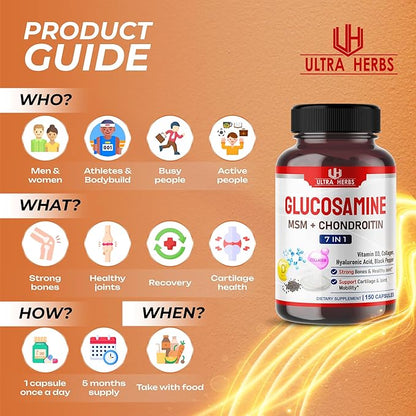 Glucosamine Chondroitin MSM D3 | 150 Capsules