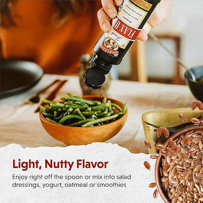 Barlean's Organic Flaxseed Oil Liquid from 7,640mg ALA 3 Fatty 8 oz