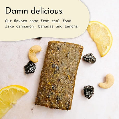 Send Bars Plant-Based Vegan Healthy Protein Bars, With Greens (Lemon Cherry, 8 Bars) – Increase Your Focus, Tolerance For Stress & Physical Output With Organic Ingredients