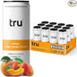 Tru Energy Seltzer, Clean Energy Drink with B-Vitamins, Mango Flavor, Sparkling Water, 100mg Natural Caffeine, Kosher, Gluten-Free, Vegan, Low-Calorie, No Sugar Added, 12oz (Pack of 12)