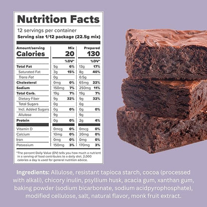 Scotty's Everyday - Keto Fudge Brownie Mix - 1g Net carbs, 0g Added Sugar, Gluten-Free, High Fiber - No Nut Flours - 9.05oz, Pack of 1
