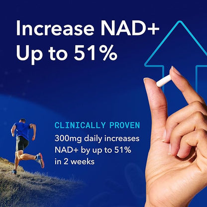 TRU NIAGEN Patented NAD Supplement for Anti Aging and Cell Regeneration, 300 mg Niagen, 90 Servings | Supports Cellular Energy, Brain, Muscle | Nicotinamide Riboside (NR) Take 1 Daily | 1 Bottle
