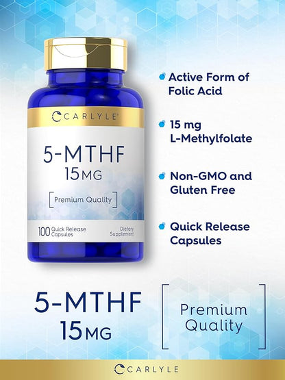 Carlyle 5-MTHF Supplement 15mg 100 Capsules