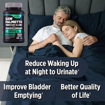 Prostate Premium - Saw Palmetto for Men, Stinging Nettle, Ashwagandha, Lycopene, Bladder & Urinary Relief, Prostate Supplement for Men, 60ct
