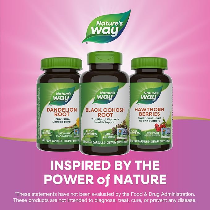 Nature's Way Black Cohosh Root, Traditional 540 mg 180 Capsules