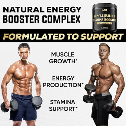 Muscle Builder Supplement with Creatine Monohydrate 500mg Tribulus 6000mg & 90 Capsules