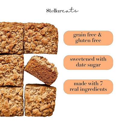 Stellar Eats Coffee Cake Mix, 12.6 oz, 1 Pack - Grain Free, Gluten Free, Dairy Free, Plant Based, Paleo Friendly, Certified Kosher