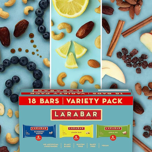 Larabar Variety Pack, Blueberry Muffin, Lemon 18 ct