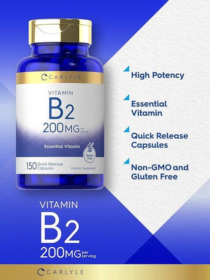 Carlyle Vitamin B-2 200mg | 150 Count